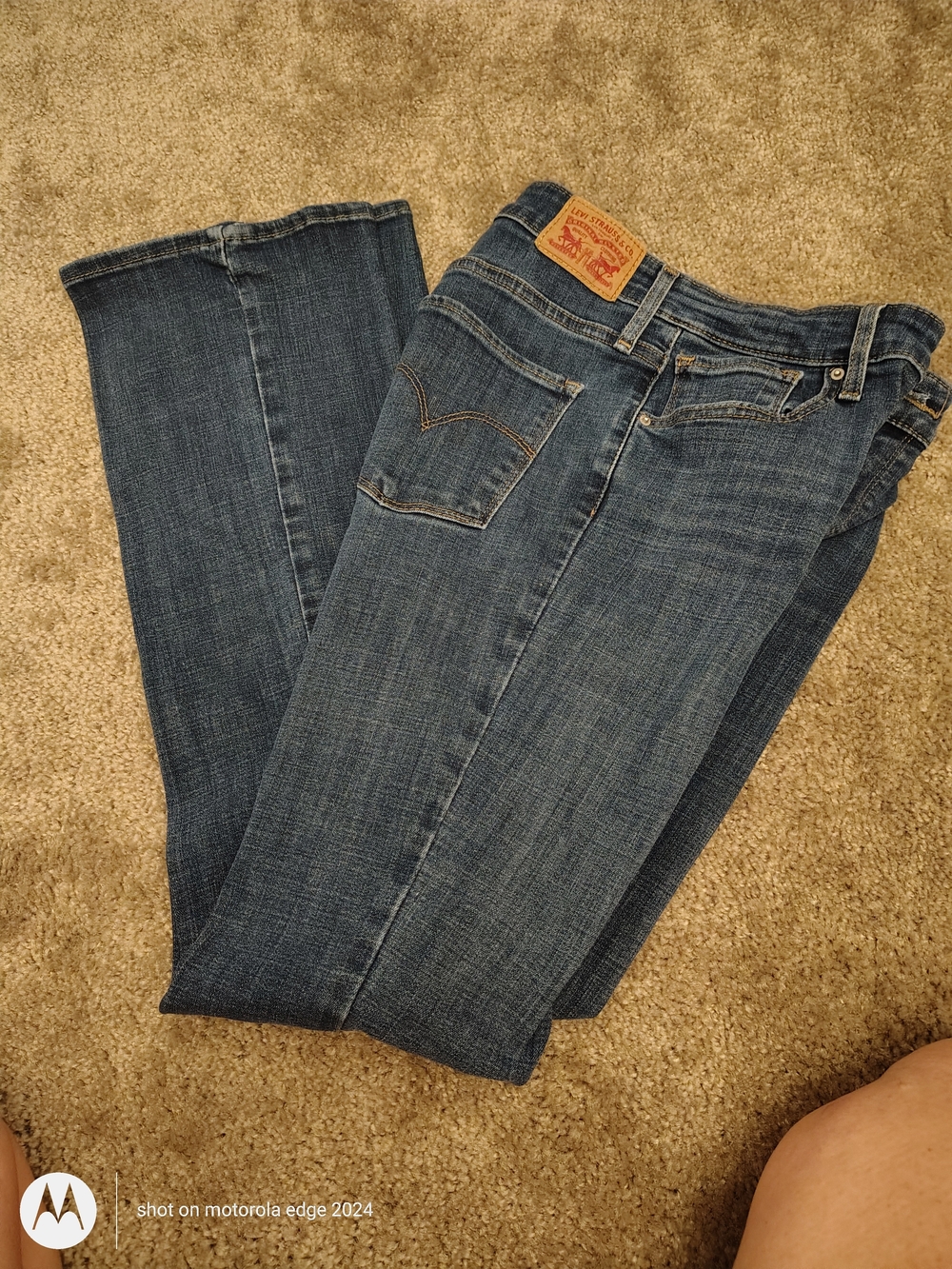 Levi's 725 High rise BOOTCUT Blue Jeans Waist 28